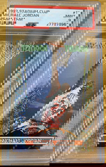 1992 Stadium Club Michael Jordan Beam Team PSA 9