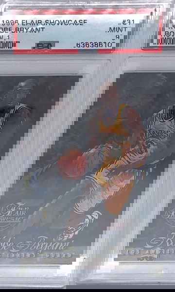 1996 Flair Showcase Kobe Bryant Row 1 Rookie Card PSA 9