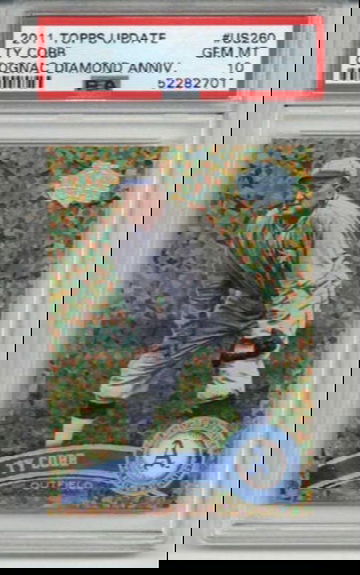 2011 TOPPS UPDATE COGNAC DIAMOND ANNIVERSARY #US260 TY COBB ATHLETICS PSA 10