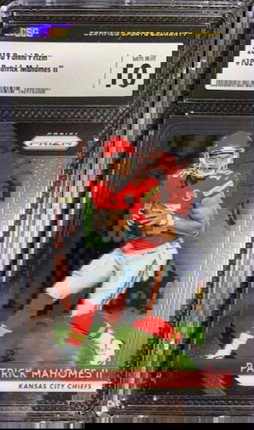 2018 Panini Prizm Patrick Mahomes #102 CSG 10 Gem Mint Kansas City Chiefs