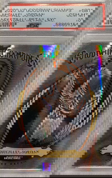 2020 Upper Deck UD Goodwin Champions Basketball Retail Exclusive Foil GB1 Michael Jordan PSA 10 Gem Mint