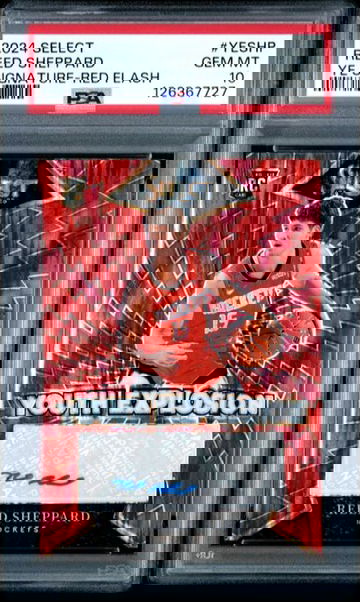 2024 PANINI SELECT REED SHEPPARD YOUTH EXPLOSION SIGNATURE RED FLASH /99 #YESHP PSA 10