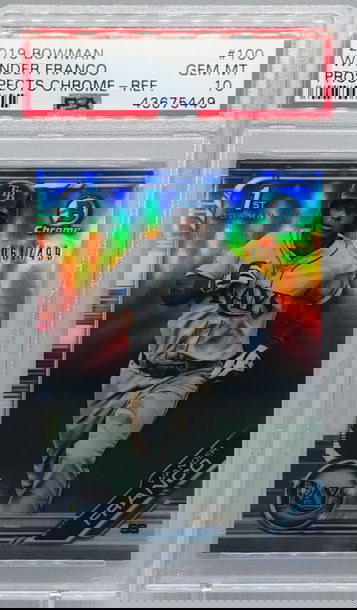 Wander Franco 2019 Bowman Chrome #100 Refractor /499 PSA 10 - 1st BC