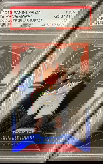 2019 PANINI PRIZM RUI HACHIMURA RWB PSA 10