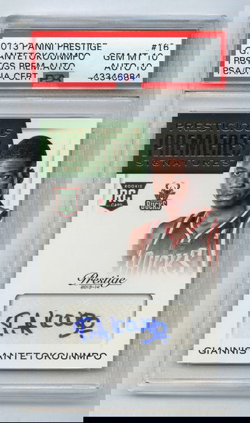 GIANNIS ANTETOKOUNMPO 2013 PRESTIGE Rookie Autograph #16 PSA 10 / 10 auto rare