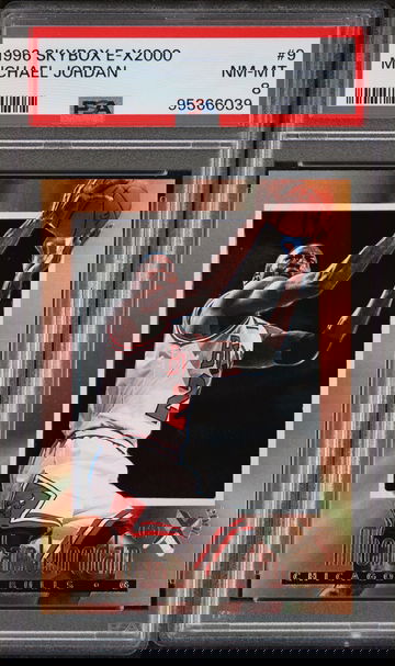 1996 SkyBox E-X2000 #9 Michael Jordan PSA 8