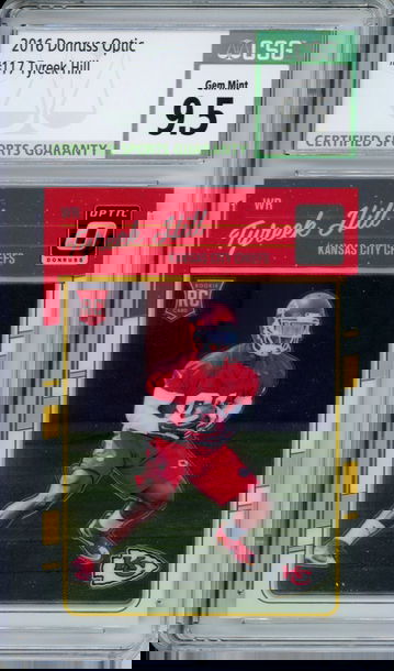 TYREEK HILL 2016 Donruss Optic #117 CSG 9.5 GEM Mint Chiefs