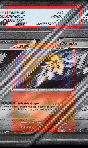 2011 Pokemon Call of Legends Shiny Groudon #SL4 PSA 4