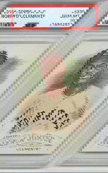 2016 TOPPS ALLEN & GINTER #320 ROBERTO CLEMENTE PITTSBURGH PIRATES PSA 10