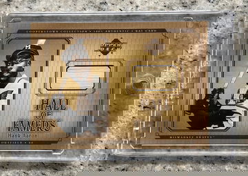 2001 Upper Deck HANK AARON Cooperstown Collection ~Game-Used Bat~ Hall of Famers