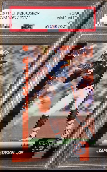 2011 Upper Deck #198 Cam Newton Rookie RC PSA 8 Near Mint - Mint