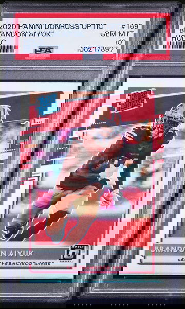 2020 Donruss Optic Rated Rookie Holo Prizm Brandon Aiyuk #169 PSA 10