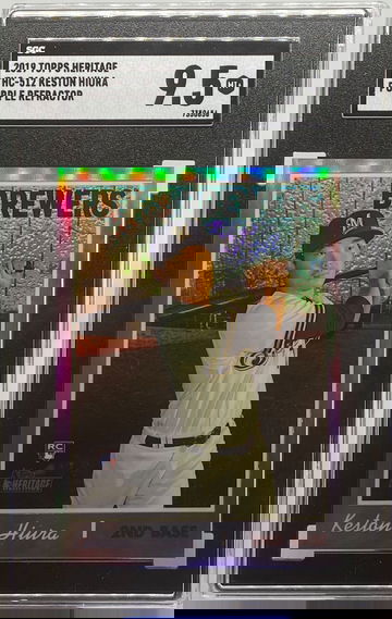 Keston Hiura 2019 Topps Heritage Purple Chrome Refractor Rookie #THC-512 SGC 9.5