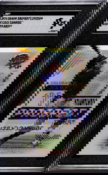 2024 Panini Prospect Silver Prizm Cole Carrigg #84 SGC 9