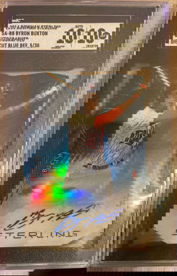 2014 Bowman Sterling Byron Buxton Auto Die-Cut Blue 5/35 SGC 10/10