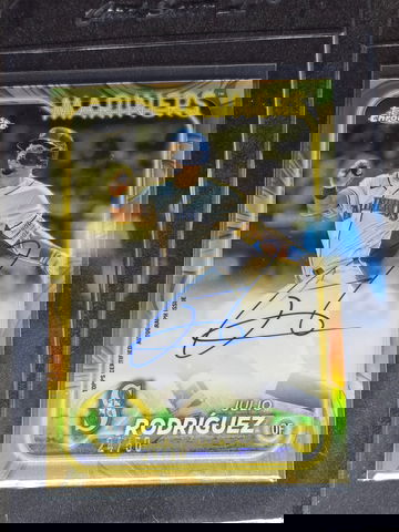 2024 Topps Gilded Chrome Julio Rodriguez Gold Auto /50