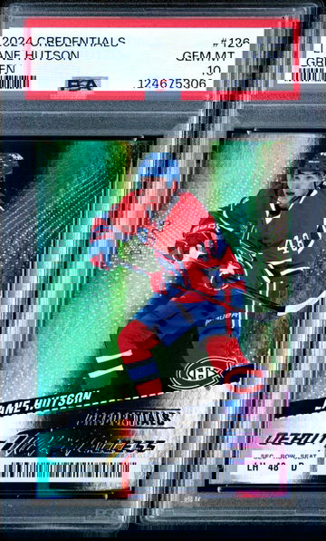 2024 Upper Deck Credentials Green Lane Hutson #126 /25 PSA 10