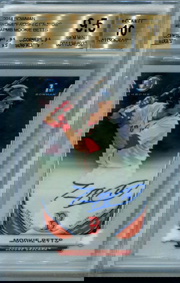 2014 Bowman Chrome Mookie Betts BGS 9.5 auto 10