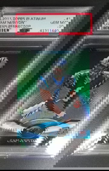 Cam Newton Topps Platinum Green Refractor RC /499 PSA 10 (Shipping from Australia)