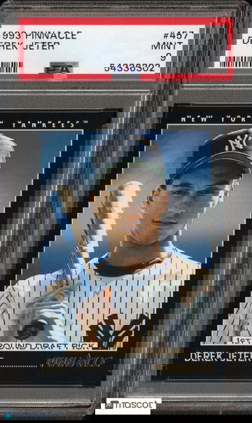 Derek Jeter 1993 Pinnacle #457 New York Yankees Rookie RC - PSA 9