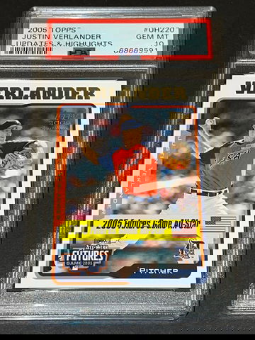 2005 Topps Update & Highlights Justin Verlander Rookie #UH220 PSA 10 Gem Mint 