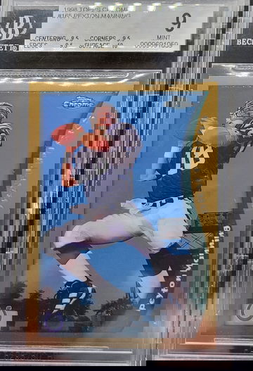 1998 Topps Chrome Peyton Manning #165 BGS 9