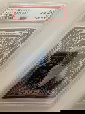 2022 Panini Chronicles - Obsidian #27 Julio Rodriguez (RC) PSA 10 GEM MINT