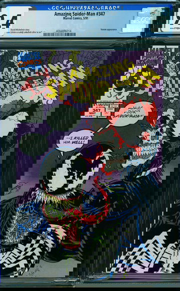 AMAZING SPIDER-MAN #347, CGC 9.4 NM