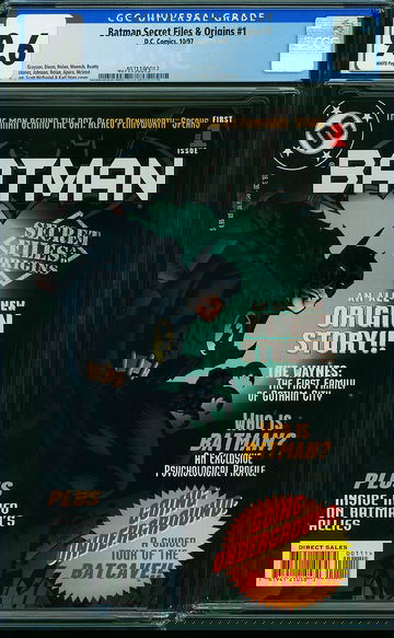 BATMAN SECRET FILES & ORIGINS #1, CGC 9.6 NM+