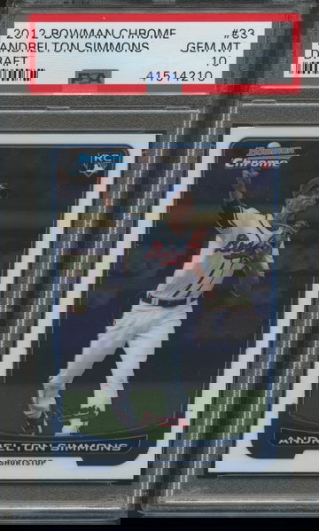 Andrelton Simmons 2012 Bowman Chrome Draft Rookie PSA 10