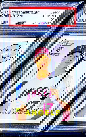 Shohei Ohtani 2018 Topps Heritage RC Rookie #600 PSA 10