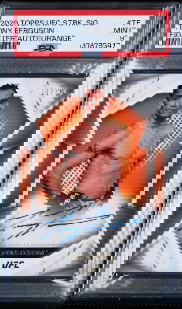 2020 Topps UFC Striking Signatures Orange /50 Tony Ferguson #STS-TF Auto PSA 9