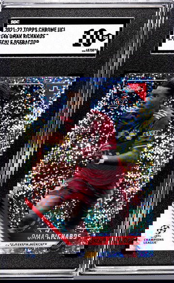 2021-22 Topps Chrome Ucl #146 Omar Richards Speckle Refractor SGC 10