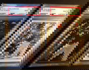 Luis Robert 2020 Topps Chrome PSA9 & Bowman PSA10