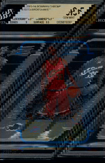 2003-04 Bowman Chrome Lebron James #123 Rookie BGS 9.5 Gem Mint