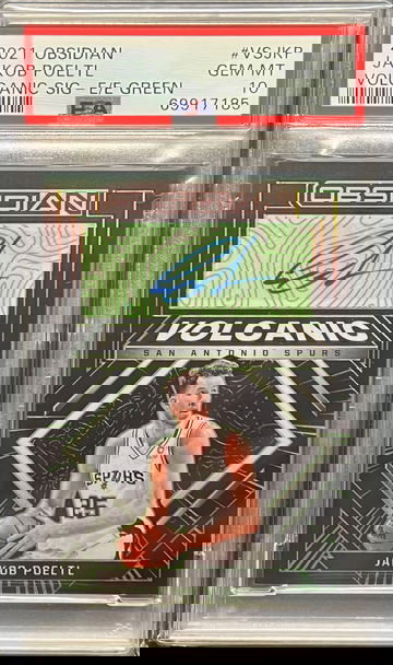 Jakob Poeltl Obsidian Green /15 Auto PSA 10 Pop 1!