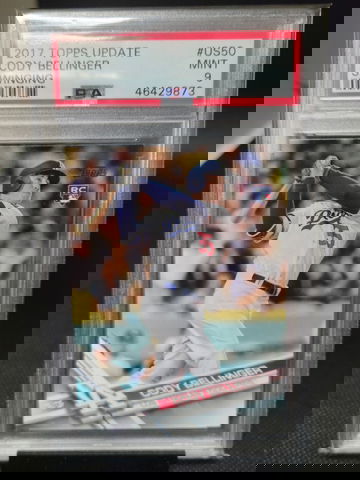 2017 Topps Update Cody Bellinger Swinging PSA 9