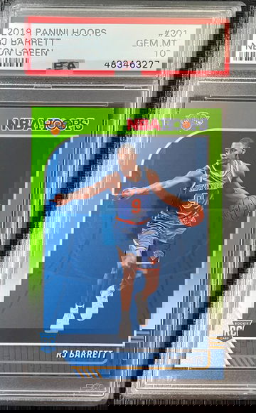 2019 RJ BARRETT RC Neon Green Hoops PSA 10