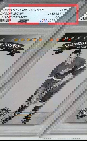 1992 UPPER DECK HOWE HEROES THE EARLY YEARS GORDIE HOWE RED WINGS PSA 10