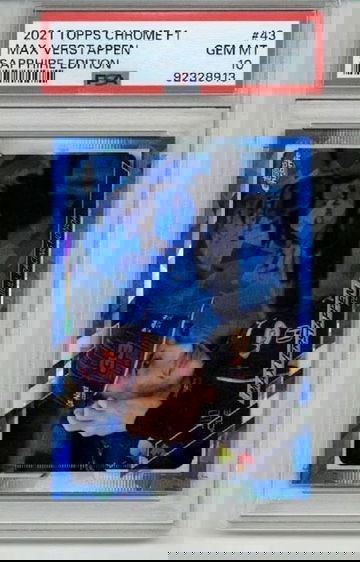 2021 TOPPS CHROME F1 SAPPHIRE EDITION #43 MAX VERSTAPPEN PSA 10 LOW POP RARE