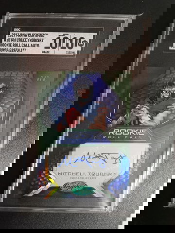2017 certified rookie roll call mirror green #10 Mitchell trubisky 3/3 RC Auto SGC 10