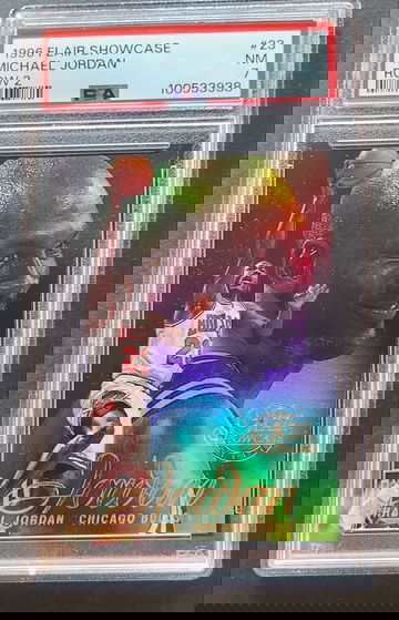 1996 FLAIR SHOWCASE ROW 2 MICHAEL JORDAN PSA 7 NM