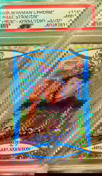 Giancarlo Stanton Rookie! Auto! Xfractor! 2008 Bowman Chrome! Michael Stanton Rookie! Mike Stanton Rookie!