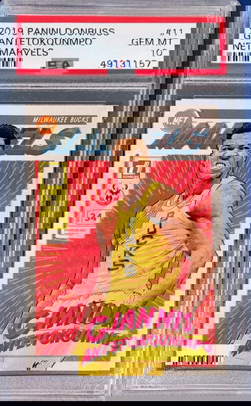 Giannis Antetokounmpo sonrisa net marvels 2019 PSA 10