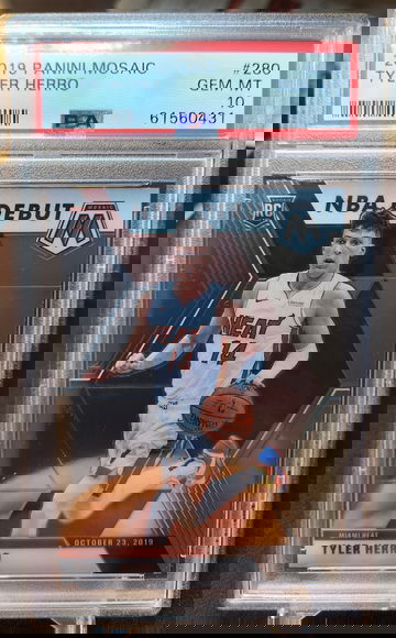 2019 Mosaic Tyler Herro #280 RC Rookie Gem Mint PSA 10 Heat