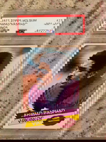 Ahmad Rashad 1977 Topps Holsum PSA 8