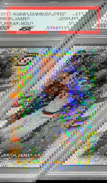 2017 Panini Donruss Optic Lebron James Fast Break Holo PSA 10