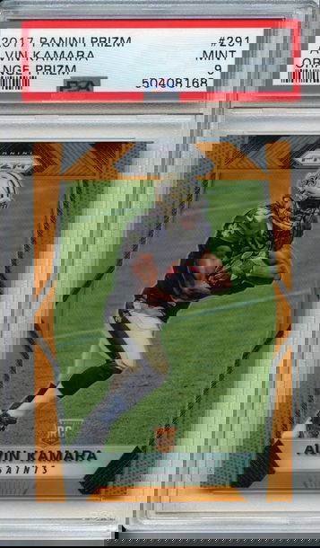 Alvin Kamara 2017 Orange Prizm Rookie /275 PSA 9 Saints