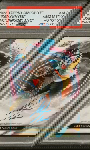Antonio Gates 2023 Topps Chrome Cosmic NFL #CCA-AG Refractor PSA 10 Auto 10
