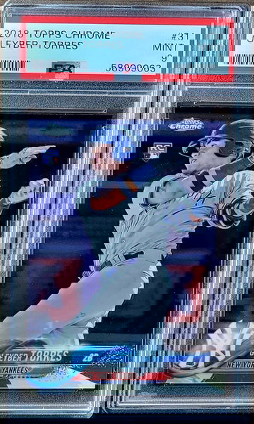 2018 GLEYBER TORRES Topps Chrome PSA 9 Rookie RC #31 